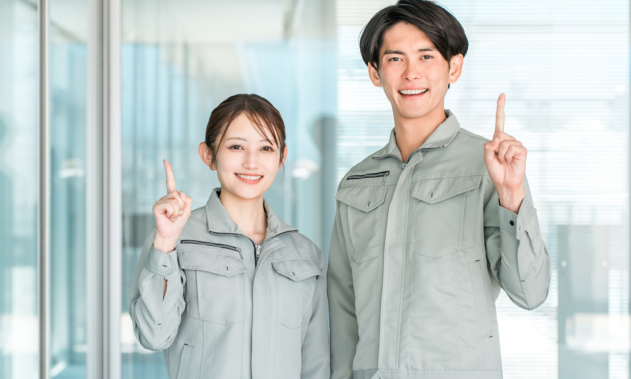 作業員、男女